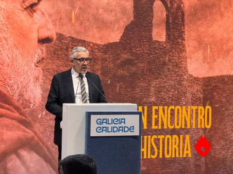 O alcalde enxalza en Fitur o potencial turístico de Lugo e saca músculo dos 25 anos do Arde Lvcvs como festa referente da recreación histórica