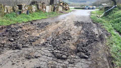 Medio Rural reparará mañá unha vía en Vilachá de Ribas do Miño desfeita pola acción das reiteradas borrascas