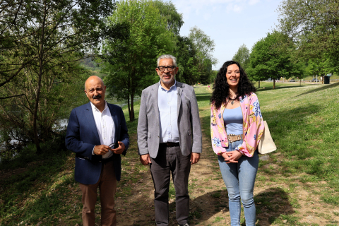 El alcalde y el presidente de la CHMS ponen a disposición de la vecindad la unión de los paseos fluviales del Rato y del Miño, completando el gran cinturón verde de Lugo