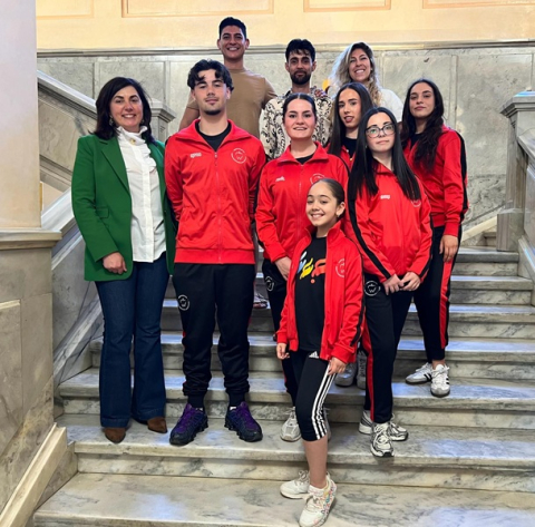 Elena Candia les desea suerte a los deportistas de Ritmolugo que representarán a Lugo en el Mundial de Baile Deportivo