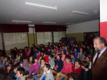 El Alcalde de Lugo asistió al concierto didáctico de la Banda Municipal de Música en el CEIP Albeiros