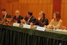 La Alcaldesa, en la presidencia de la Asemblea General del Eje Atlántico