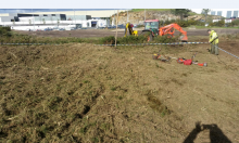 El Ayuntamiento desbroza la parcela en la que creará un aparcamiento con 330 plazas en frente del HULA