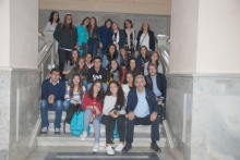 Estudiantes italianos de intercambio en el IES Ánxel Fole visitan la Casa do Concello