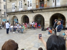 La Banda Infantil realiza un ensayo abierto en la Plaza Mayor dentro del Ciclo Lugo Tiene Música