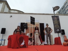 O Cantiño Nemesio Cobreros se convierte en una pasarela de moda con una particularidad, la inspiración del atuendo era de la Época Romana