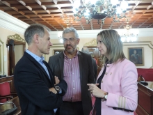 Recepción en el Ayuntamiento a Abel Antón, dos veces campeón del mundo de maratón