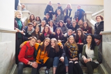 O Salón de Plenos do Concello, máis internacional ca nunca coa visita de alumnos e alumnas de Francia e Suecia