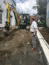 O Goberno actúa no barrio do Sagrado Corazón renovando o pavimento e os servizos da rúa Fonmiñá