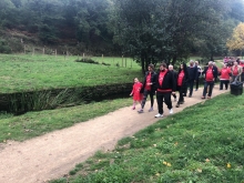 Medio cento de veciños percorren a ruta cardiosaudable polo Rato impulsada pola Federación Veciñal, coa colaboración de Concello e Deputación