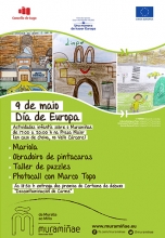 O Día de Europa, este xoves, na Praza Maior; con actividades infantís sobre o Muramiñae, financiado ao 80% por fondos FEDER