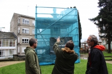 Comeza a retirada do busto de Xoán Montes Comeza a retirada do busto de Xoán Montes