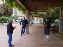 Lara Méndez e Álvaro Santos supervisan o inicio dos traballos de humanización da Piringalla