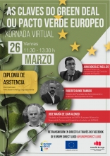 El centro Europe Direct Lugo abordará las claves del Pacto Verde Europeo en una jornada online que tendrá lugar este viernes El centro Europe Direct Lugo abordará las claves del Pacto Verde Europeo en una jornada online que tendrá lugar este viernes
