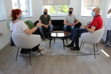 Rubén Arroxo y Maite Ferreiro visitaron las instalaciones de ASPNAIS Rubén Arroxo y Maite Ferreiro visitaron las instalaciones de ASPNAIS