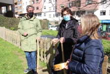 Rubén Arroxo y Felipe Rivas presentan los huertos escolares de la Concellería de Educación