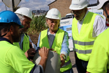 El Ejecutivo de Paula Alvarellos realiza la primera reparación sin zanjas en el municipio de Lugo en un contenedor de la LU-530