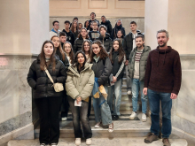 Rubén Arroxo recibe no Concello a un grupo de estudantes e profesores de Erasmus procedentes de Francia