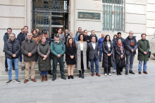 A confirmación dunha morte de 2020 como crime machista concentra á corporación municipal nun novo acto de condena e repulsa ante a violencia de xénero