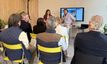 Jorge Bustos eloxia a arquitectura sostible que exemplifica o Impulso Verde, no acto no que se distinguiu o edificio co Premio Mapei