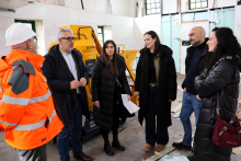 O alcalde supervisa o avance das obras da Fábrica da Luz, que encaran a súa fase de máximo desenvolvemento e estarán rematadas esta primavera