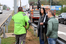 El Concello completa la humanización de la Avenida de Madrid con la instalación del sistema de riego para garantizar el correcto desarrollo de las nuevas zonas verdes