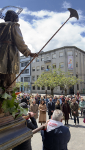 A alcaldesa e membros do goberno municipal participan nas festas na honra a San Isidro da Piringalla