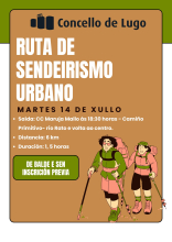 O Centro de Convivencia Maruja Mallo organiza unha ruta de sendeirismo urbano polo Camiño Primitivo e o río Rato o vindeiro 14 de xullo