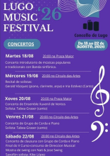 O Lugo Music Festival ’26 reúne en Lugo música e talento de diferentes estilos e países do 18 ao 22 de agosto