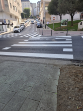 O Concello mellora a sinalización horizontal en Fontiñas