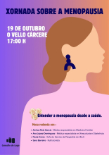 A Concellería de Muller organiza o luns unha xornada sobre a menopausia con catro especialistas